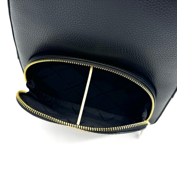 Michael Kors Medium Jaycee Backpack Black/Gold - Picture 11 of 12